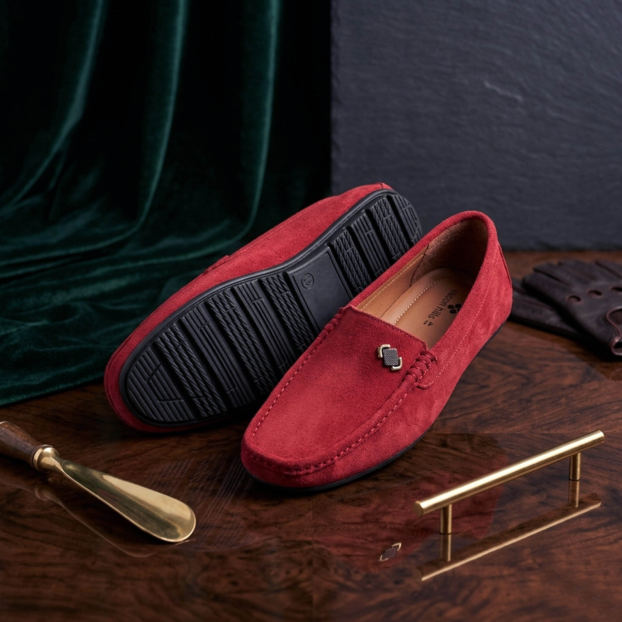 Picture of Maroon Suede Loafer